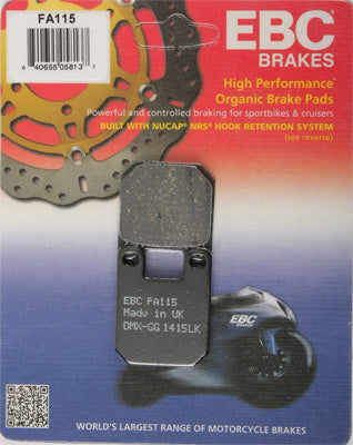 EBC BRAKE PAD PART# FA115 NEW