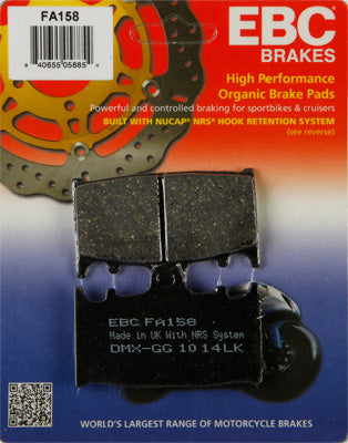 EBC BRAKE PADS PART# FA158 NEW