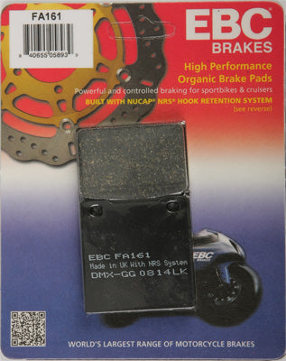 EBC BRAKE PADS PART# FA161 NEW