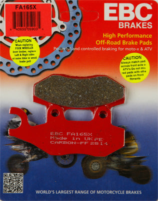EBC Brakes BRAKE PADS PART NUMBER FA165SV