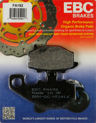 EBC BRAKE PADS PART# FA192 NEW