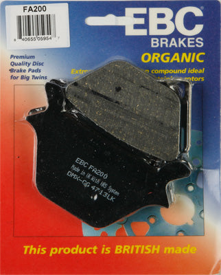 EBC BRAKE PADS PART# FA200 NEW