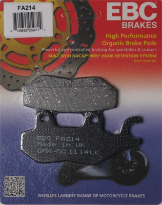 EBC BRAKE PADS PART# FA214 NEW