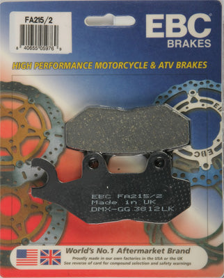 EBC BRAKE PADS PART# FA215/2 NEW