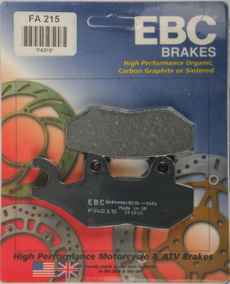 EBC BRAKE PADS PART# FA215 NEW