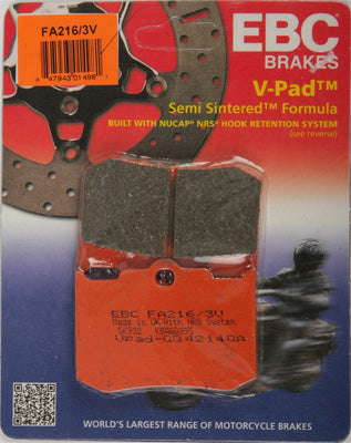 EBC BRAKE PADS V-SERIES PART# FA216/3V NEW