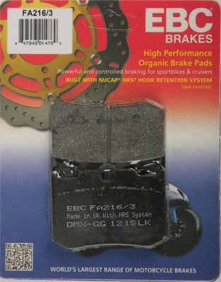 EBC Brakes EBC BRAKE PADS # FA216/2 NEW