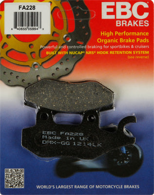EBC BRAKE PADS PART# FA228 NEW