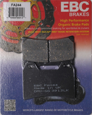 EBC BRAKE PADS PART# FA244 NEW