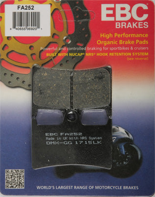 EBC BRAKE PADS PART# FA252 NEW