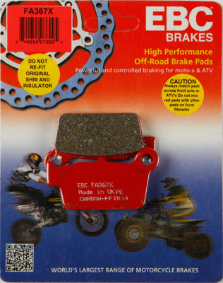 EBC Brakes BRAKE PADS PART NUMBER FA367R