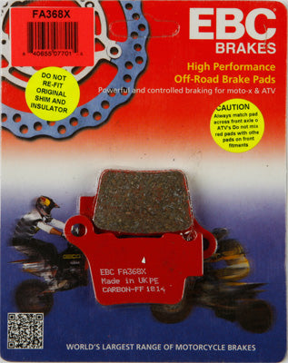 EBC BRAKE PADS PART# FA368X NEW
