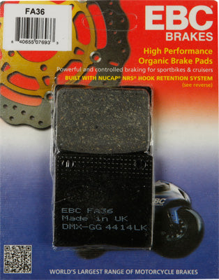 EBC BRAKE PADS PART# FA36 NEW