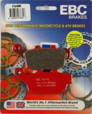 EBC BRAKE PADS PART# FA496 NEW