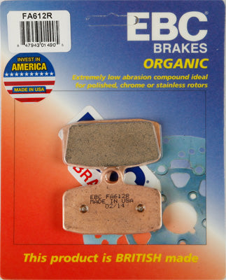 EBC BRAKE PADS PART# FA612R NEW