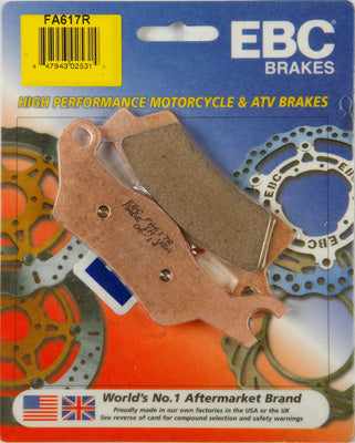 EBC BRAKE PADS PART# FA617R NEW