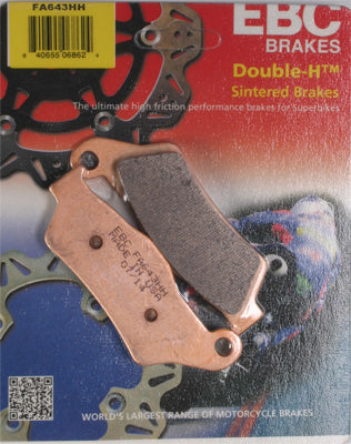 EBC EBC BRAKE PAD DOUBLE H SERIES STREET SERIES MODELS PART# FA643HH NEW