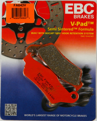 EBC EBC BRAKE PAD V SERIES STREET SERIES MODELS PART# FA643V NEW