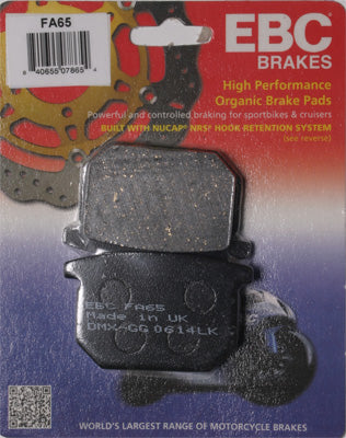 EBC BRAKE PADS PART# FA65 NEW