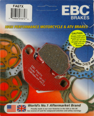 EBC BRAKE PADS PART# FA67X NEW