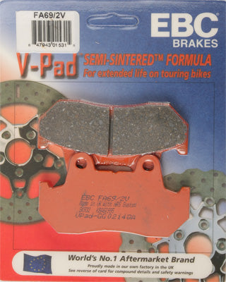 EBC BRAKE PADS V-SERIES PART# FA69/2V NEW