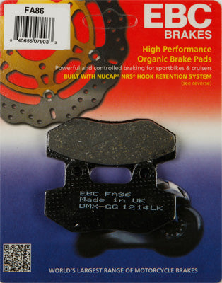 EBC BRAKE PADS PART# FA86 NEW
