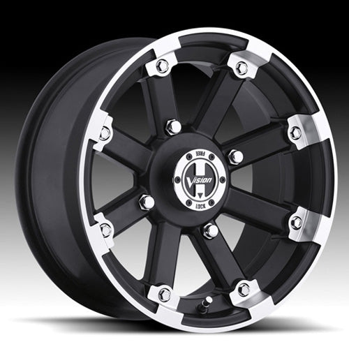 VISION WHEELS VISION ALUMINUM WHEEL 393 LOCKOUT MACHINED 12X7 393-127156MBML4