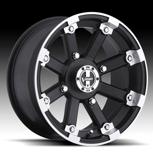 VISION WHEELS VISION ALUMINUM WHEEL 393 LOCKOUT MACHINED 12X8 393-128136MBML2