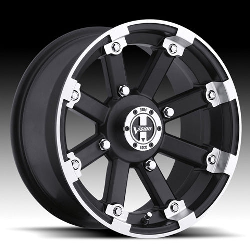VISION WHEELS VISION ALUMINUM WHEEL 393 LOCKOUT MACHINED 14X7 393-147136MBML4