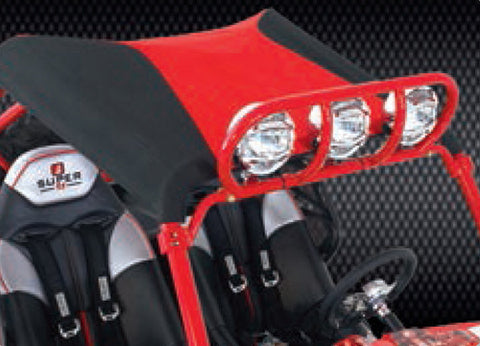 KORONIS 875-201-82 BIMINI TOP BLACK RED-RZR 800 900 2 SEAT MODELS