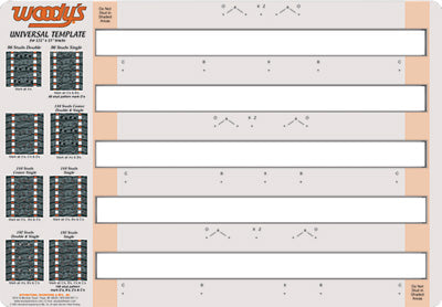 WOODYS STUDDING TEMPLATE UNIVERSAL 15 " WIDE 2.52" PITCH PART# COMB-TEMP