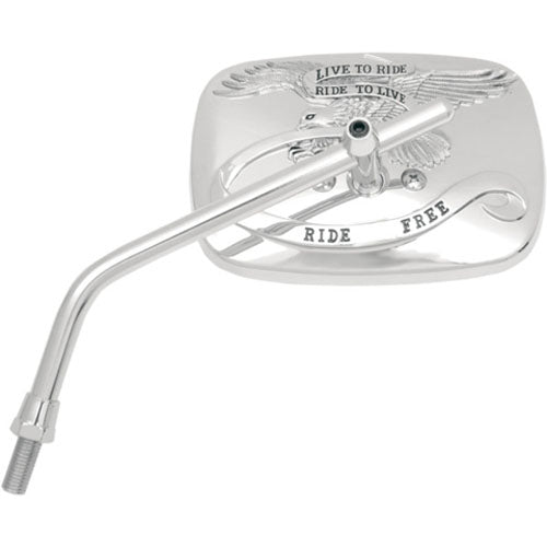 EMGO MIRROR- LEFT 10MM CHROME LIVE TO RIDE PART#  20-31755A