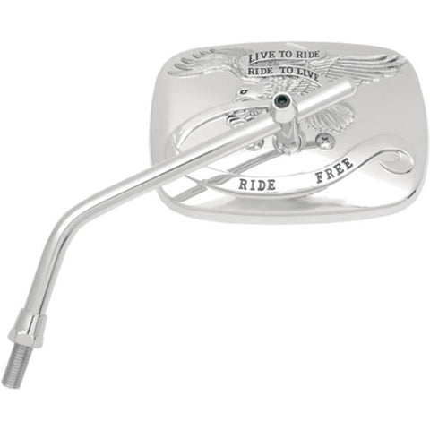EMGO MIRROR- LEFT 10MM CHROME LIVE TO RIDE PART#  20-31755A