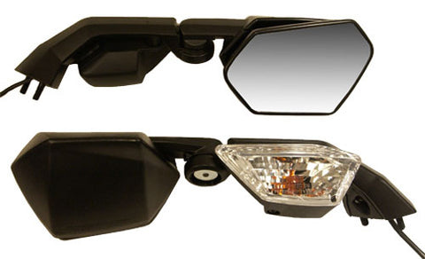 EMGO 2008-2010 Kawasaki ZX1000 Ninja ZX-10R MIRROR KAW BLACK RT ZX-10 W/SI GNAL