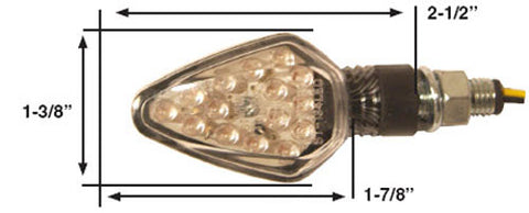 EMGO 61-75360 SPEAR LED CHR CLEAR AMB