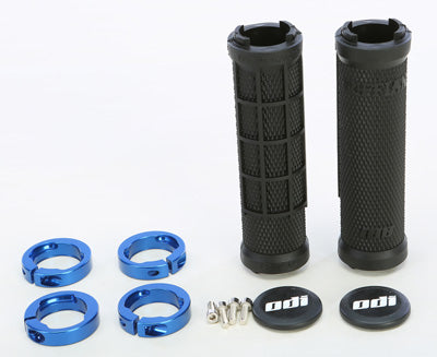 ODI ATV RUFFIAN HALF WAFFLE GRIP BLACK/BLUE J32RFB-U