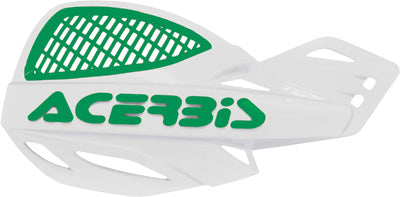 ACERBIS ACERBIS UNIKO VENTED HANDGUARDS (WHITE/GREEN) PART# 2072671050 NEW PART