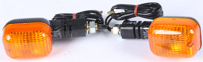 K SMALL UNIVERSAL SIGNAL LIGHTS CARBON W/AMBER LENS 25-7001