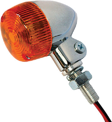K S TURN SIGNAL STYLE 1 CHROME W/AMBER LENS PART# 25-8323CM NEW