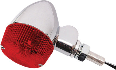 K S TURN SIGNAL STYLE 1 CHROME W/RED LENS PART# 25-8325CM NEW