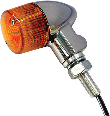K S TURN SIGNAL STYLE 2 CHROME W/AMBER LENS PART# 25-8333CM NEW