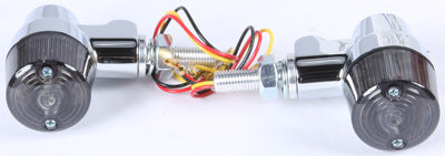 K S STYLE 3 LED TURN SIGNAL CHROME W/SMOKE LENS PART# 26-8605 NEW