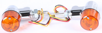 K S STYLE 3 LED TURN SIGNAL CHROME W/AMBER LENS PART# 26-8607 NEW