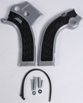 ACERBIS ACERBIS X-GRIP FRAME GUARD (SILVER/BLACK) PART# 2374261015 NEW PART NUMB
