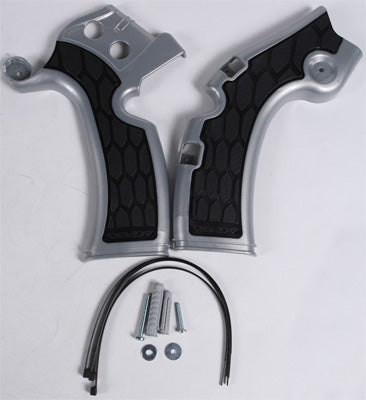 ACERBIS X-GRIP FRAME GUARD (SILVER/BLACK) PART# 2374271015 NEW