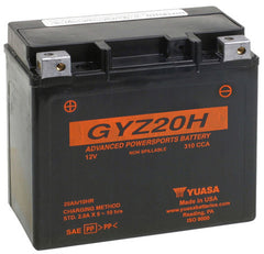 YUASA YUAM72RGH GYZ20H FACTORY ACTIVATED MAINTENANCE FREE
