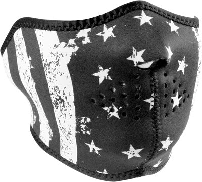 Zan Headgear ZAN NEOPRENE FULL MASK B&W VINTAGE FLAG # WNFM091 NEW