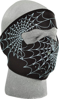 ZAN FULL FACE MASK (GLOW IN THE DA K SPIDERWEB) PART# WNFM057G