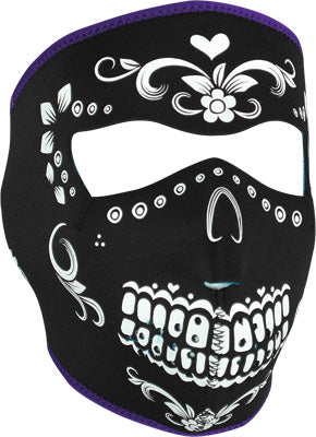 ZAN FULL FACE MASK (BLACK/WHITE MUERTE) PART# WNFM078