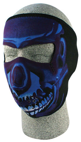 ZAN FULL FACE MASK (BLUE CHROME SKULL) WNFM024